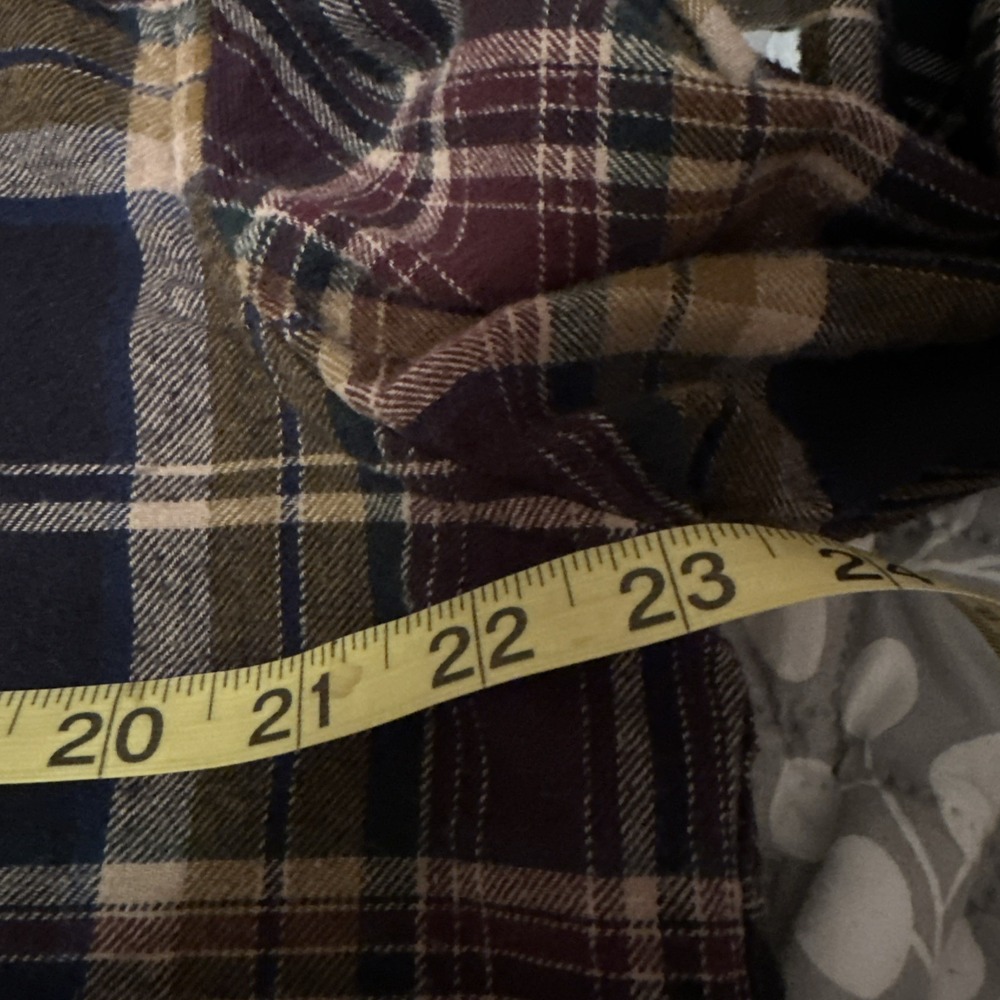 j. crew Classic flannel shirt Earthtones 100% Cotton Size Large - Picture 5 of 6